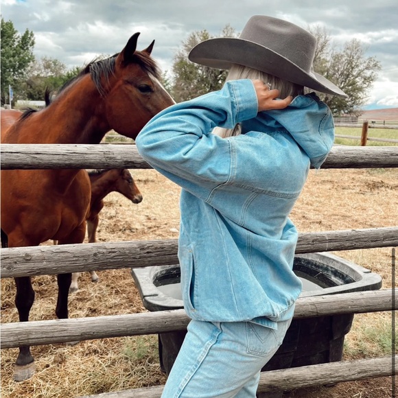 Denim hoodie. - Picture 2 of 2
